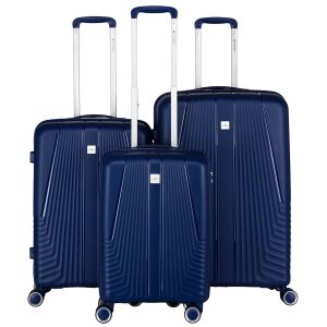 Zestaw walizek podróżnych z tworzywa ABS w granatowym kolorze - Peterson 145086277 - Opatrunek dodatkowy