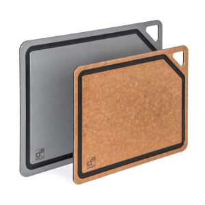 G21 EcoCut szeletelődeszka természetes cellulózból – 2 darabos készlet, grafit/barna színben 145088076 - Vágódeszka
