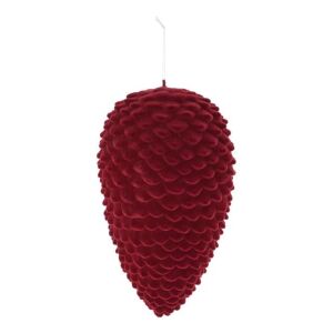 Toboz flokkolt műanyag bordó 30cm 145088779 - Szezonális dekoráció