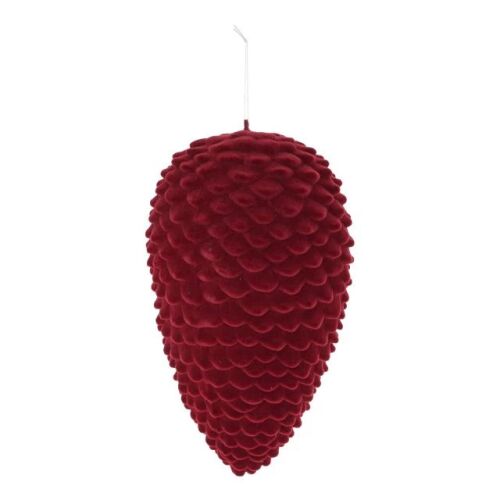 Toboz flokkolt műanyag bordó 30cm 145088779