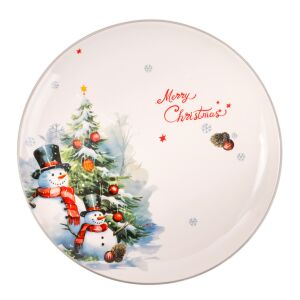 Kerámia kistányér hóemberek 21cm 145088788 - Tányér