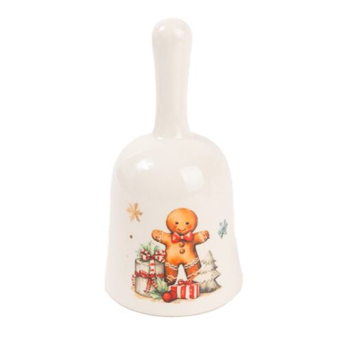 Kerámia csengő mézeskalács baba 14cm