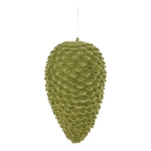 Toboz flokkolt műanyag zöld 30cm 145088838 - Szezonális dekoráció