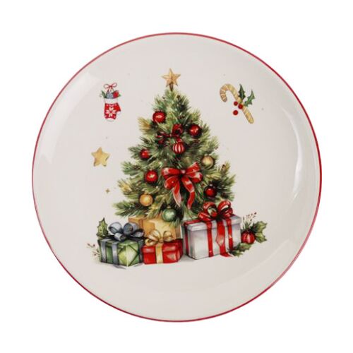 Tányér kerámia karácsonyfa 26cm 145088850
