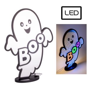 Világító szellem BOO Led-es 40x29cm 145088855 - Halloweeni dekoráció