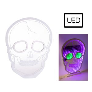 Világító koponya Led-es 38x27cm 145088856 - Halloweeni dekoráció