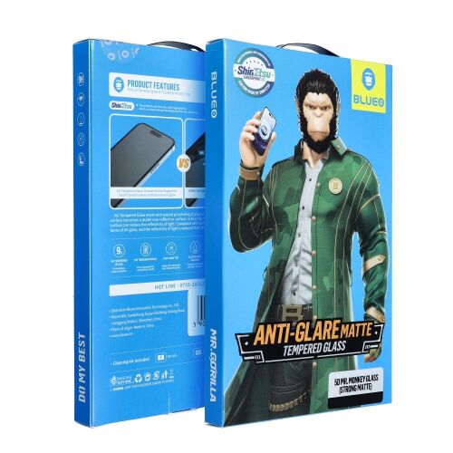 Apple iPhone 17 Air 5D Mr. Monkey Glass edzett üveg - fekete (Strong Matte) 145089161