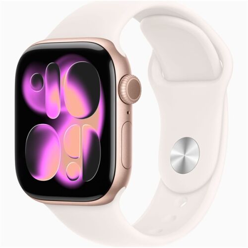 Apple Watch S11 GPS 42mm Okosóra M/L Rózsaszín sportszíjjal - Rózsaszín