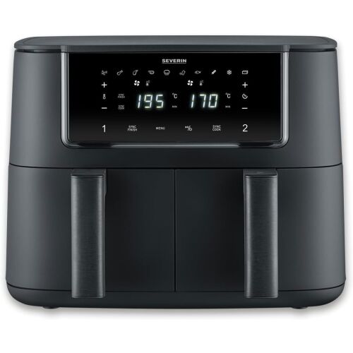 Severin FR 2463 AirFryer Forrólevegős sütő 2 x 4L 2600 Watt - Fekete 145089568