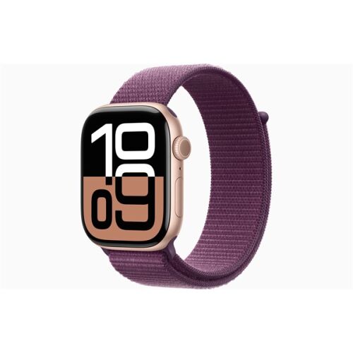 Apple Watch Series 10 GPS + Cellular 4G/LTE Okosóra 46mm Szilva Sportszíjjal - Rózsaarany 145089980
