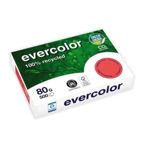Clairefontaine EverColor Piros A4 újrahasznosított nyomtatópapír 80g/m2 (500db/csomag) 145090850