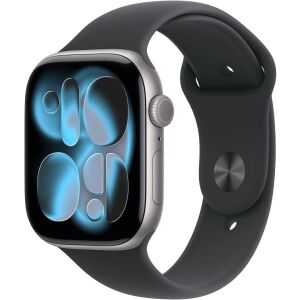 Apple Watch S11 42mm GPS + Cellular 4G/LTE Okosóra S/M Fekete sportszíjjal - Szürke 145091419 - Apple