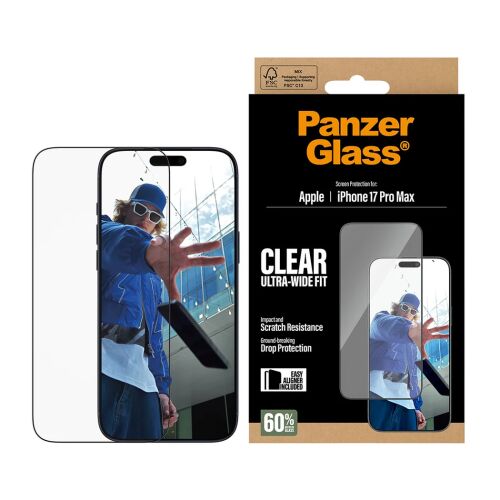 PanzerGlass UltraWide Fit Apple iPhone 17 Pro Max Telefon kijelzővédő üveg 145091753 - PanzerGlass