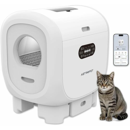 Astropet Jupiter Series Pro Okos Öntisztító macska alomdoboz 101L - Fehér