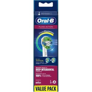 Oral-B FlossAction 80339419 fogkefe fej 4 db Fehér, Ezüst (BRA-324881) 145092537 - Fogkefe és szájzuhany pótfej