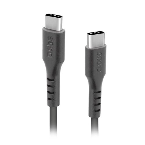 SBS TECABLETCC31K USB-C apa - USB-C apa 3.1 Adat és töltőkábel - Fekete (1.5m) (TECABLETCC31K)