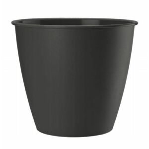 Dekoratív műanyag virágcserép, antracit, Azálea, 17x15,7 cm