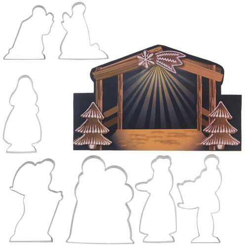 Acél sütiformák Karácsonyi 12 cm 7 db.