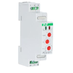 Időrelé PCU-511 multifunkciós, érintkezők: 1P, U=230V, I=10A, 1 modul
