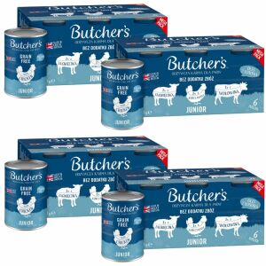 BUTCHER'S Original Junior Mega pack mix Chunks zselében - nedves kutyatáp - 24x400g (4x(6x400g))
