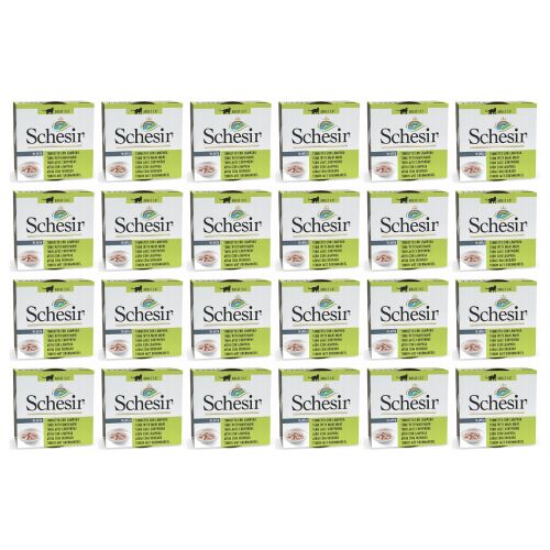 SCHESIR Óceáni nedves macskaeledel felnőtt macskáknak tonhal és mahimahi csirkével 24x85g 145097134