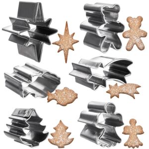 Acél sütiformák Karácsonyi 2 cm 6 db. 145098650 - Sütemény kiszúró