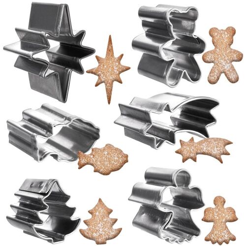 Acél sütiformák Karácsonyi 2 cm 6 db.