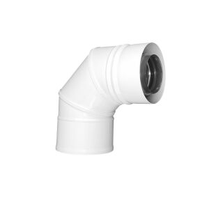 ONNLINE koncentrikus csatlakozókönyök DN 60/100 kondenzációs kazánokhoz műanyag adapterrel, univerzális 145100647 - Kazán kiegészítő