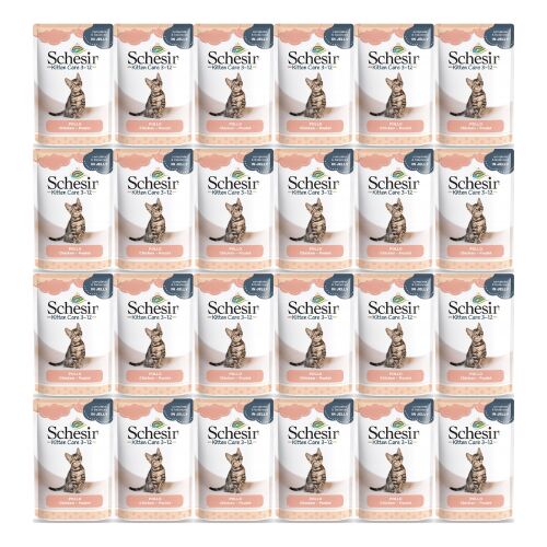 SCHESIR KITTEN Csirkemell filé macskaeledel kiscicáknak 24x85g