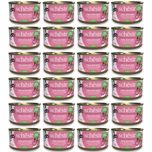 SCHESIR dla kotów Adult w Galarecie Tuńczyk ze Szynką 85g 145107396
