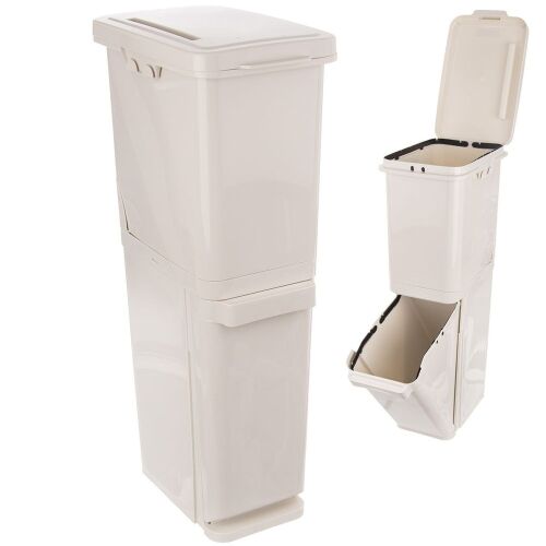 Műanyag hulladékválogató kuka 2x17,5 l