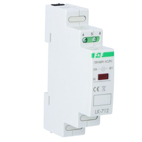 Jelzőlámpa LK-712 R 1xLED piros, Un=130÷260V AC/DC 145109985
