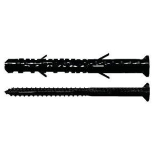 Dübel 10x100 mm hosszú hasított síkkal és kúpos csavarral, 25 db-os csomag.