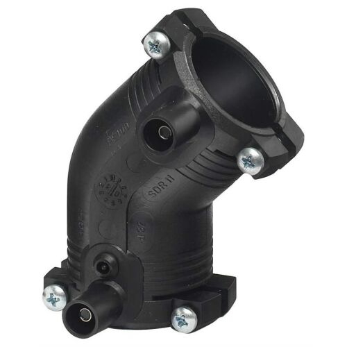 Elektrofúziós könyök 45° d50 PE100, SDR11, PN10 gáz/PN16 víz 145115255