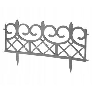 Obrzeże ogrodowe 58,5x1x32 cm szare 4szt płotek ogrodowy modułowy 145115361 - Kertépítés