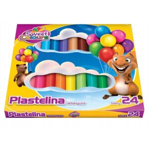 Kerek, puha gyurma, nem mérgező, 24 színben