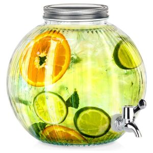 Üveg italoskancsó csappal 5,5 l