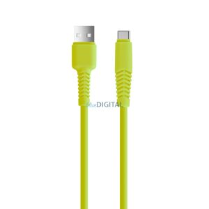 Setty kábel USB - USB-C 1,5 m 2,4A KSA-C-1.52.411 lime 145094258 - Kábel & Tartozék