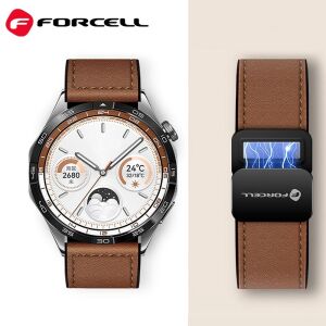 FORCELL F-DESIGN FS20 mágneses öko bőrszíj SAMSUNG Watch 20 mm barna 145095119 - Forcell