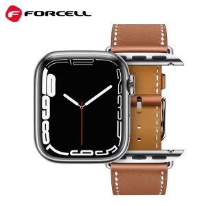 FORCELL F-DESIGN FA20 mágneses öko bőrszíj APPLE Watch 42 / 44 / 45 / 49 mm barna színű 145096477 - Forcell