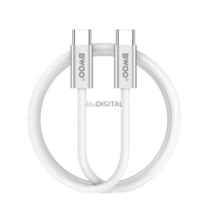 BWOO 240W fonott kábel USB-C - USB-C BO-X317C-C 1m fehér 145103613 - Bwoo