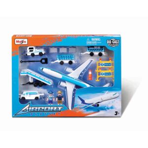 Fehér repülőgép repülőtéri készlet