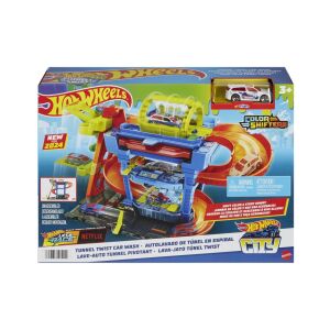 Autómosó pályával és alagúttal, Hot Wheels 145131768 - Autópálya & Parkolóház