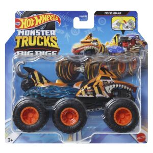 Mattel fém kisautó, Tiger Shark, Hot Wheels Monster Truck Big Rigs Collection, 6 kerék, 1:64 méretarány