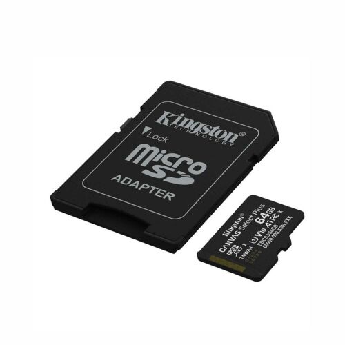 Kingston SDCS3/64 microSDXC memóriakártya, 64GB, Class 10, UHS-I, V10, A1
