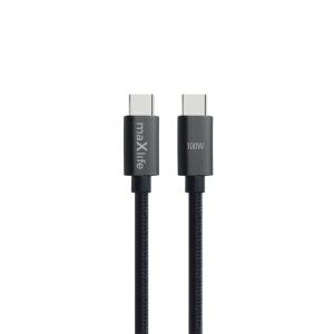 Maxlife MXUC-12 kábel USB-C - USB-C 1,0 m 100W fekete 145117668 - Maxlife