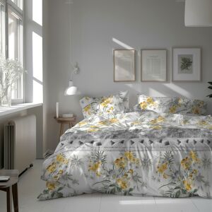 Lenjerie de pat pentru 2 persoane, Spring, Bedora, 6 piese, 200x220, microfibra, multicolor 145132656 - Lenjerie de pat - tineri și adulți