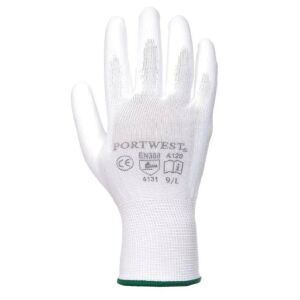 PORTWEST M/8-as fehér mártott kötött PU kesztyű A120 145133334 - Munkavédelmi kesztyű