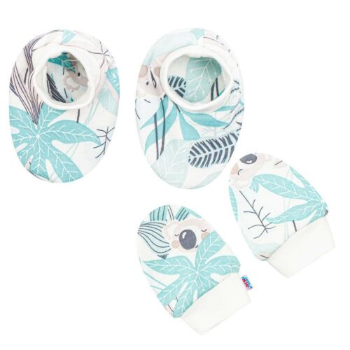 Baba pamut szett-kiscipő és kesztyű New Baby Lovely zöld 145134079
