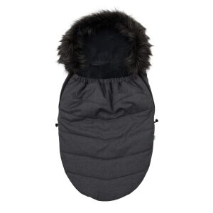 Gyermek lábzsák NEW BABY szőrmével sötét szürke 145134839 - Babakocsi kiegészítő